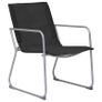 4 Piece Garden Lounge Set Fabric & Steel Black Image 8
