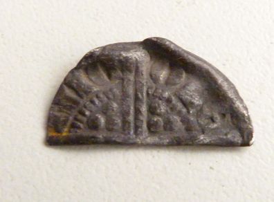 Cut long cross silver penny