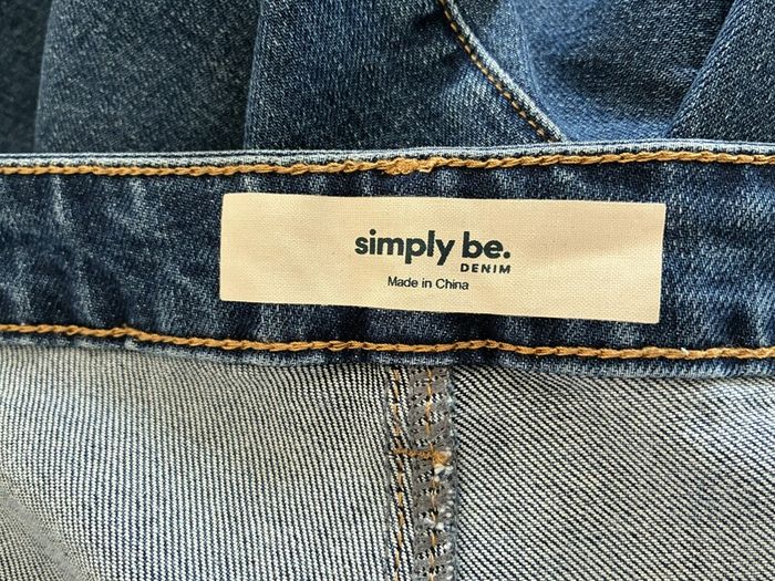 Ladies Simply Be Mid Blue Barrel Leg Jeans