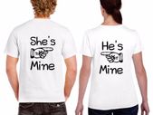 He's Mine And She's Mine Couple T-shirts For Valentines Day Gift Present