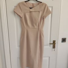 L.K. Bennett London Powder Pink Fitted Midi Dress