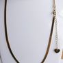 Vintage Gold Plated Flat Chain Necklace length 17" Image 3