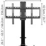 32in 800mm Stroke TV Lift Motorized W/ Remote Control 500mm-1000mm Stroke Electric DC Motor Plasma LCD Stand Lifter Cabinet TV Mount Bracket Image 2