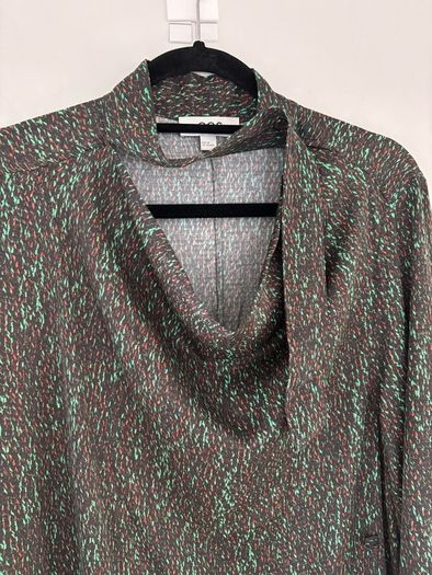 COS  Scarf-Detail Printed Midi Dress