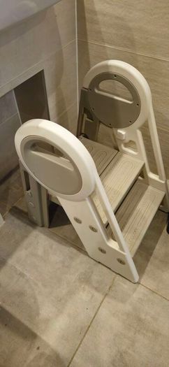 Kid Step Stool Plastic Toddler Step Stool for Kids Three Step Standing Tower for Kitchen Bathroom