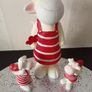 Happy Sheep Family Ceramic Figurines Image 2