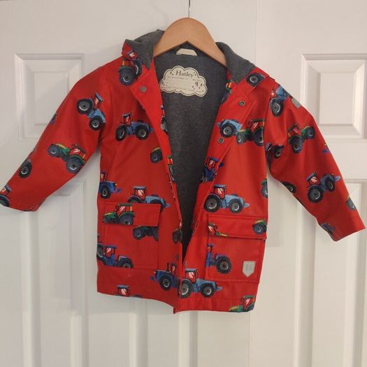 Hatley Boys Red Tractor Waterproof Raincoat - Size 4 Years