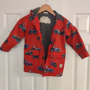 Hatley Boys Red Tractor Waterproof Raincoat - Size 4 Years