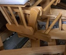 Nursery rocking chair and stool