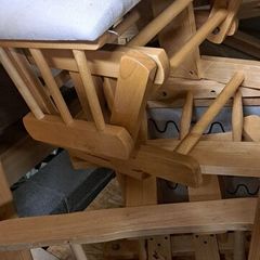 Nursery rocking chair and stool