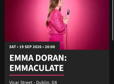 Emma Doran - 3 tickets - 19 September 2026