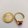 Brand New 10ct Yellow Gold Ruby Solitaire Ring Image 4