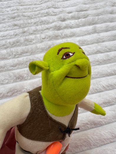 Shrek 2001 Vintage Plush Pizza Hut NOT working approx. 20 cm. Used Please see photos