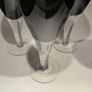 4 vintage black wine glasses  like new Image 3
