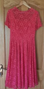 Coral Lace Dress Size 12 (Never worn)