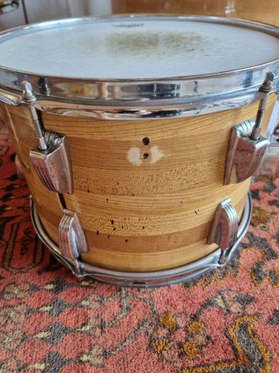 Ludwig 3 ply 70s Butcher Block and LM402 6.5 Supraphonic Snare - Blue Olive Drums Kit Led Zeppelin