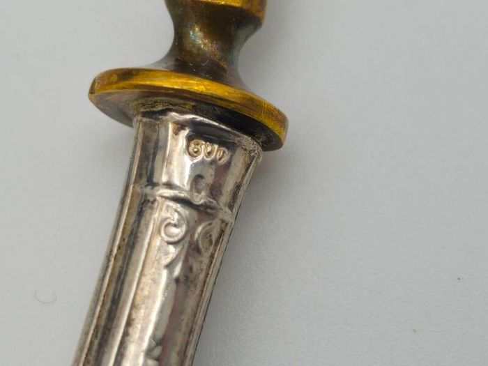 Antique 1800s Silver 800 Dessert Spoon Swiss