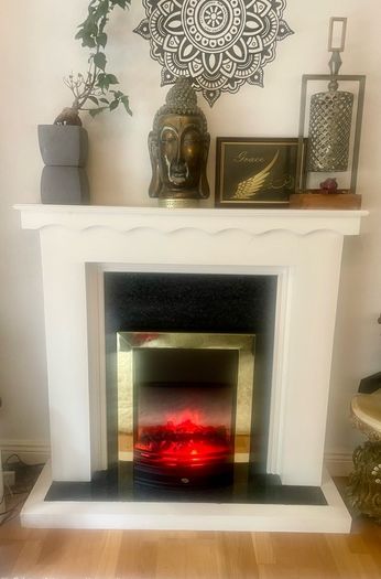 Freestanding Fireplace with electric fire