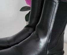 PARFOIS Black Elasticated Sides Hi Ankle Boots Sz 40 (Fit 6.5 - 7UK) - Rrp 49.99 (New)