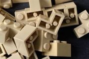 lego 2x2 tan corner brick x 40pcs