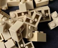 lego 2x2 tan corner brick x 40pcs