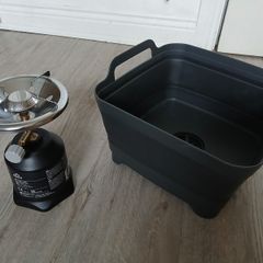 NEW Gas camping stobe fot catridge type 200 and sink bowl with removabke plug 10e