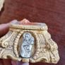 Vintage religious virgin and child candleholders Image 5