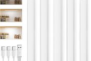 5 Pack 30cm Rechargeable Under Cupboard Kitchen Lights, Dimmable Cabinet Light Type-C Charging, LED Motion Sensor Lights Indoor, Magnetic Stick Wireless Light for Shelf Stairs Wardrobe Closet