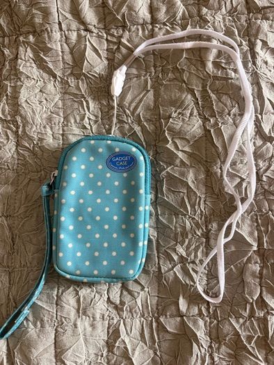 Cath Kidston Polka Dotted Blue Gadget Case for IPod, Camera Etc.