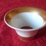 Bernardaud Limoges Nestle 2001 Gold Gilt Burgundy Tray With Dipping Cup Set Image 7