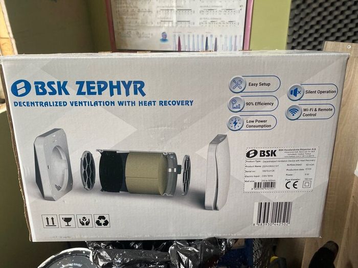 BSK Zephyr V2 Single-Room MVHR Heat Recovery Unit