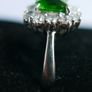 Vintage  Square Emerald and Sterling Silver 925 hallmarked  Ring  Band size N1/2 - 4,2g Image 6