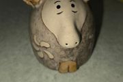 Studio Pottery Sheep Farm Ornament Figurine Stoneware Pottery Money bank.