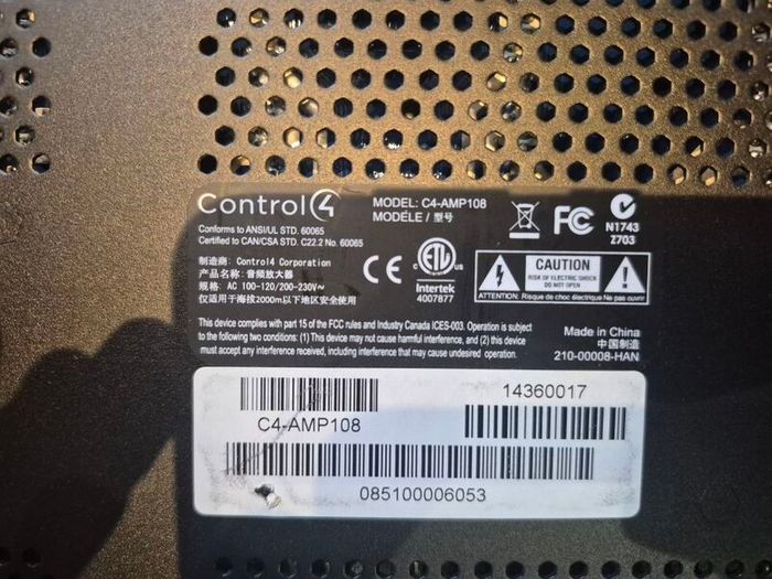 Multi Zone 8zone, Amplifier, Control4