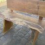 Live edged solid timber bench Image 2