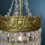 Vintage Brass & Glass Cascading Chandelier . Image 5