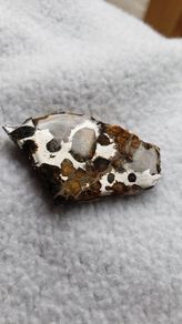 Meteorite Pallasite in epoxy resin