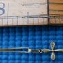 AMERIK Vintage German Gold Plated Necklace Chain with Cross 1,9g L-9,5" Image 8