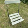 Pair of 1930s Vintage Green Folding Garden Chairs Image 4