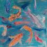Original Abstract Painting Fish Art Painting Irish Art Image 5