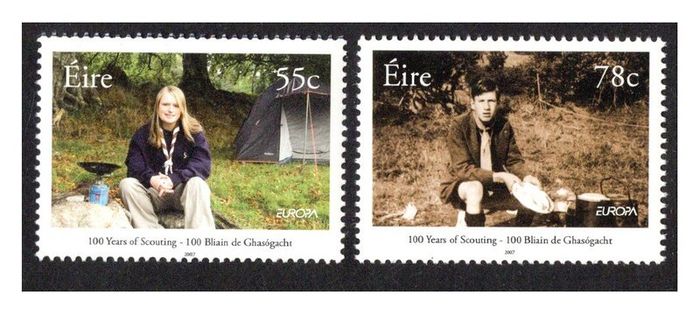 2007 Ireland Europa: Scouting Centenary Commemorative Stamps Mint Never Hinged (MNH)