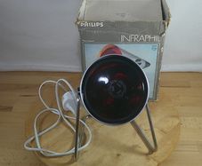 Vintage Philips Infraphil HP 3608 Infrared Heat Lamp Retro 150W With Box Working