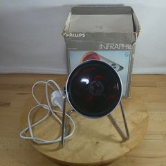 Vintage Philips Infraphil HP 3608 Infrared Heat Lamp Retro 150W With Box Working
