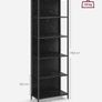 Bookcase with 6 levels and  LED lights with 25 colors, 6 brightness levels, 10 flashing modes, and 6 flashing speeds Image 4