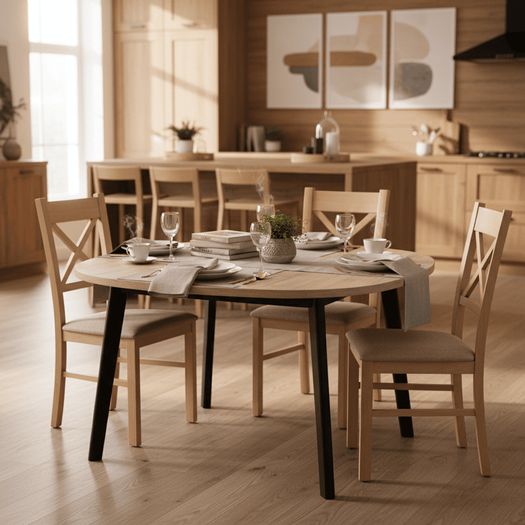 Arvian Extendable Round Dining Table 80-130cm