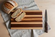 Handmade Smaller Edge-Grain Chopping Board - Maple, Walnut and Cherry Hardwoods