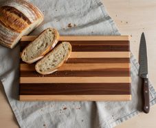 Handmade Smaller Edge-Grain Chopping Board - Maple, Walnut and Cherry Hardwoods