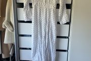Top shop white black spot dress