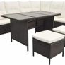 _Poly Rattan Garden Furniture 8 Seater Lounge Set Brown Dining Set Image 2