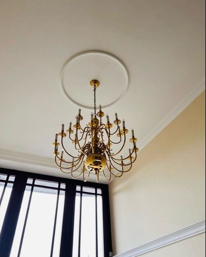 Entrance, Foyer, lobby, hotel brass Chandelier